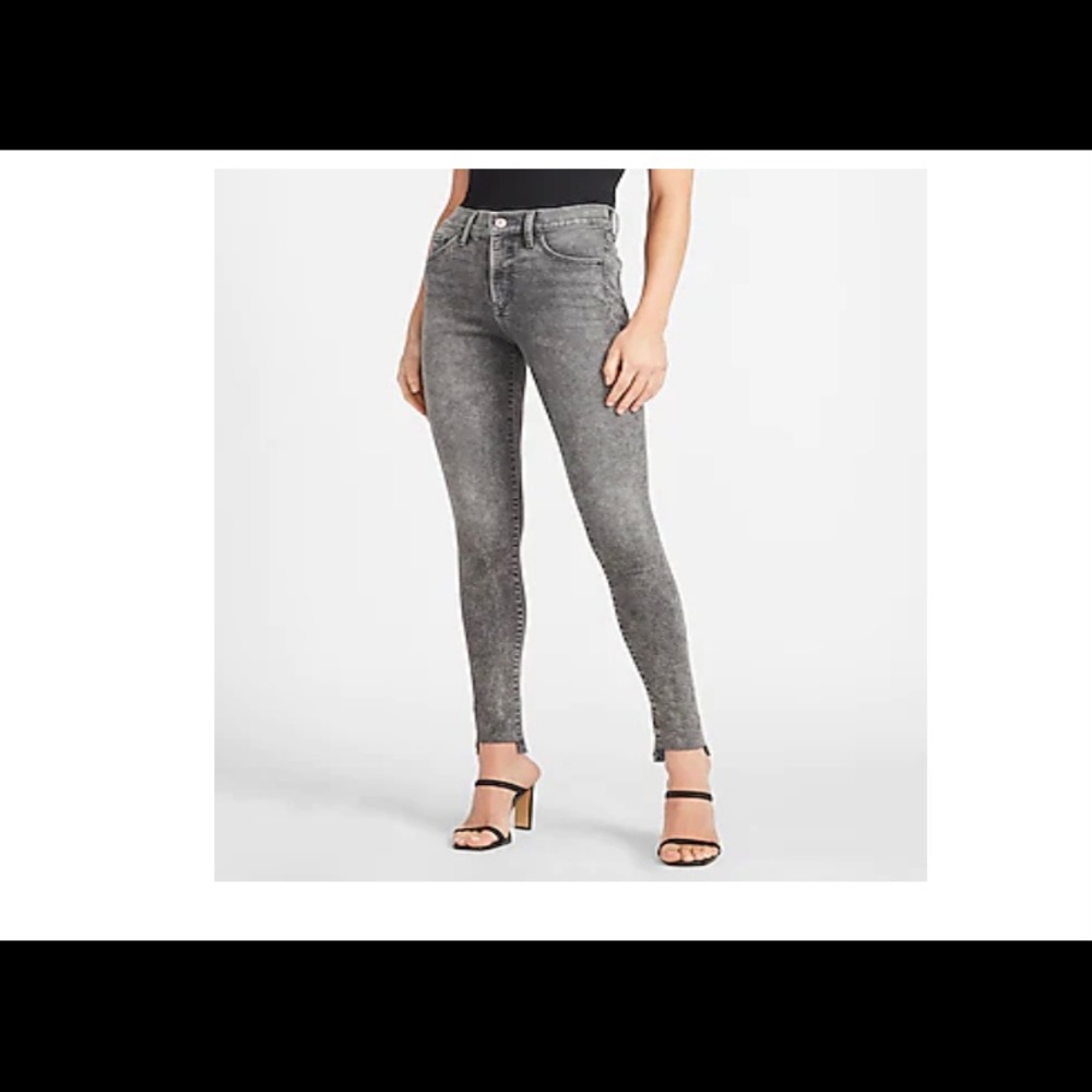 Express mid rise pants skinny with raw hem